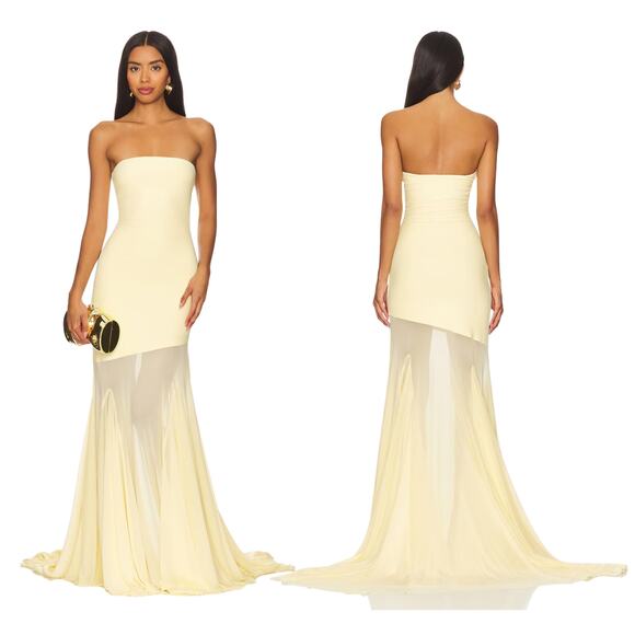 Deme by Gabriella Dahlia Strapless Gown Formal Whimsical Prom Party Size S